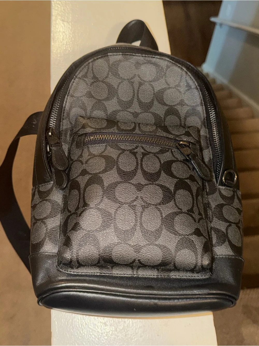 Coach Signature Small  Crossbody in Charcoal/Black